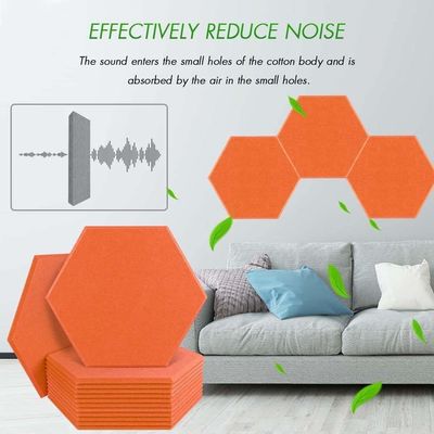 pannelli a parete acustici a soffitto sospeso in poliestere assorbente del suono con fibre di feltro