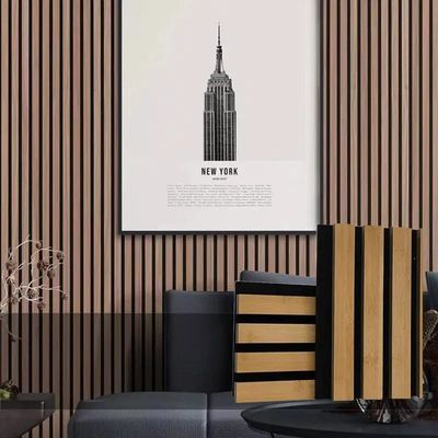 Assorbimento del suono altamente efficace, tavola a parete acustica a fessure con stile di design moderno